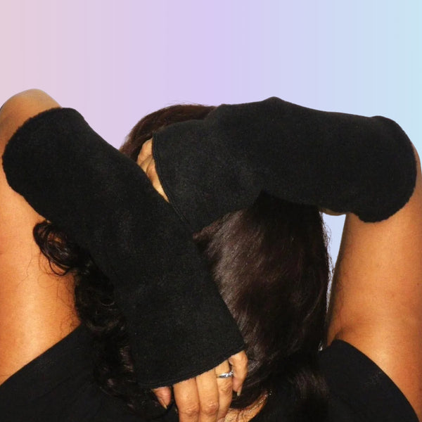 In Stock Fleece Arm Warmers - Black - One Size -- 4337484176