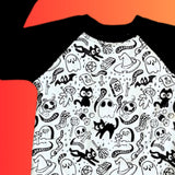 In Stock Kids Halloween Colour-In Long Sleeve Raglan Tshirt 2-3y -- 4391940067