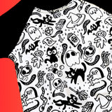 In Stock Kids Halloween Colour-In Long Sleeve Raglan Tshirt 2-3y -- 4391940067