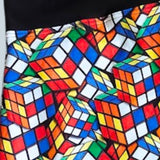 In Stock - Rubik's Cube Print Mini Skirt - M -- 4472829383