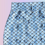 In Stock - Grunge Mermaid Print Mini Skirt - S -- 4481212745