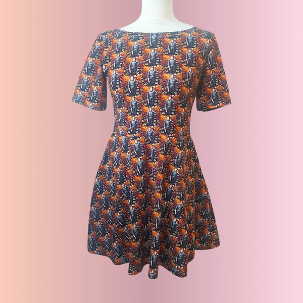 In Stock A8E Skater Dress - S - Halloween Friends -- 1557456648