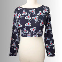 In Stock A8E Dead Bunnies Amelise Long Sleeve Crop top - size M -- 1757403326