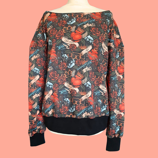 In Stock Old School Tattoos Sweater - M -- 1783003097