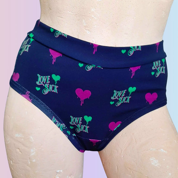 In Stock Cheeky Cut Briefs - Love Sick - Size S -- 1768583781