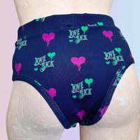 In Stock Cheeky Cut Briefs - Love Sick - Size S -- 1768583781