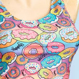 In Stock Donuts Longline & High Waist Tankini/Bikini Set - S -- 4337477701
