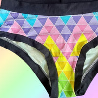 In Stock Pastel Rainbow Geometric Branwen Briefs - XL -- 4339394127