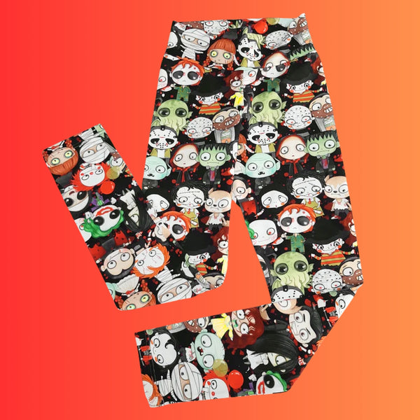 In Stock Kids Horror Friends leggings 9-10y A8E -- 4374656800