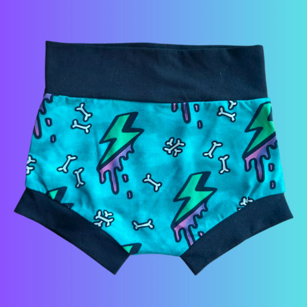 In Stock Slime Bolts bummies/baby shorts A8E 3-6m -- 4378642597