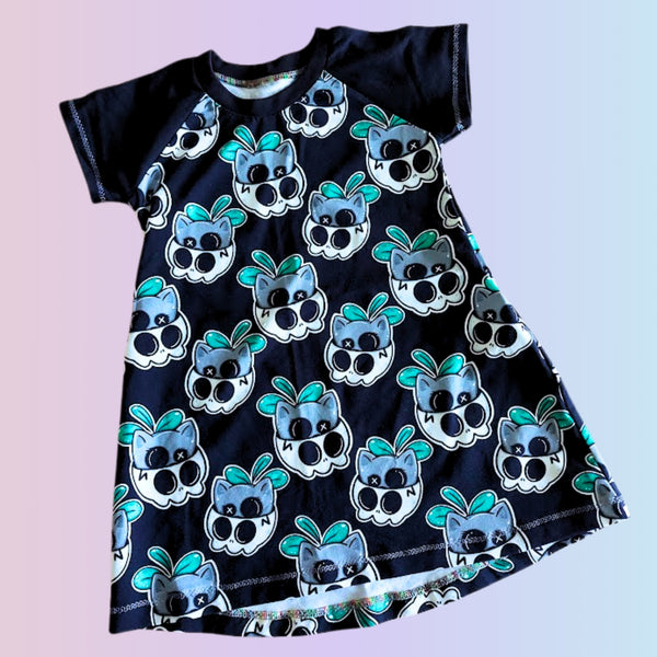 In Stock Kids Cat Plant T-shirt Dress 2-3y -- 4382659762