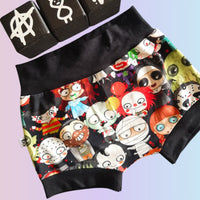 In Stock Horror Friends bummies/baby shorts A8E 18-24m -- 4386154322