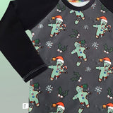 In Stock Kids Gingerdead Long Sleeve Raglan Tshirt 4-5y -- 1561044312