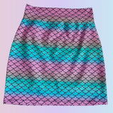 In Stock - Mermaid Print Mini Skirt - M -- 4571976702