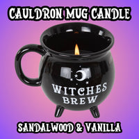 Witches Brew Cauldron Mug Candle - Sandalwood & Vanilla