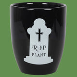 "RIP Plant" Gothic Black Ceramic Planter