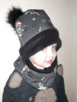 Custom Print Fleece Lined Bobble Hat - Toddler to Adult sizes