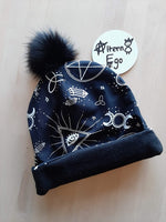 Custom Print Fleece Lined Bobble Hat - Toddler to Adult sizes