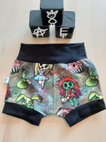 Custom Print Bummie Shorts - 0-4y