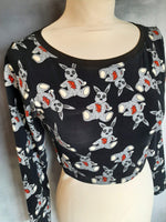In Stock A8E Dead Bunnies Amelise Long Sleeve Crop top - size M -- 296504744856