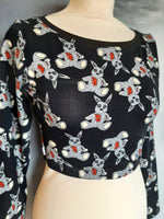In Stock A8E Dead Bunnies Amelise Long Sleeve Crop top - size M -- 296504744856