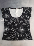 In Stock A8E Witch Way Dolman sleeve tee - M -- 296502946786