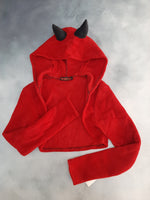 *CLEARANCE* Kids Demon Fleece Hooded Shrug age 6-8y