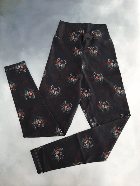 In Stock A8E Spirit Wolves Leggings - size M -- 296500858443