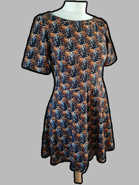 In Stock A8E Skater Dress - S - Halloween Friends -- 355800170166