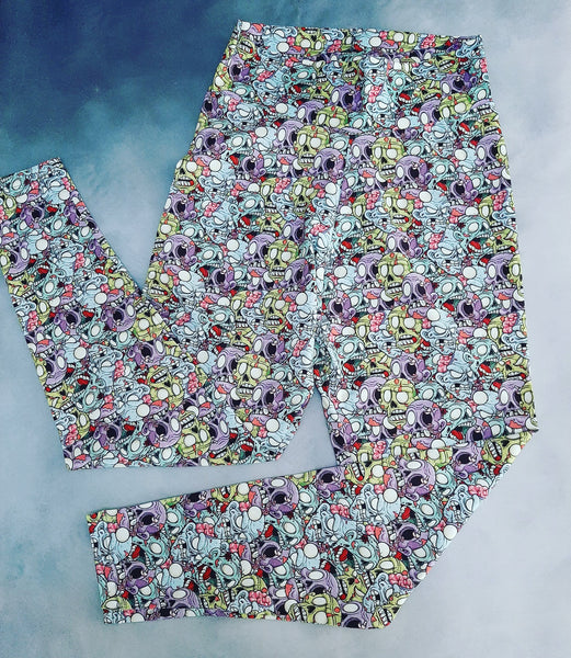 In Stock A8E Zombie Heads Leggings - L